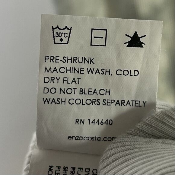 Enza Costa Silk Blend Ribbed Tank Midi Dress in Vapor Ionic Gray Sz L Tie Dye - Picture 13 of 14